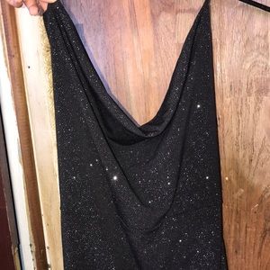 Black glitter dress